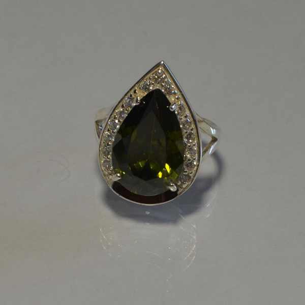 Срібна каблучка з пластинами із золота