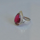 Срібна каблучка з пластинами із золота