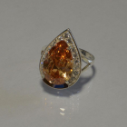 Срібна каблучка з пластинами із золота