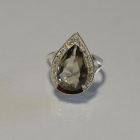 Срібна каблучка з пластинами із золота