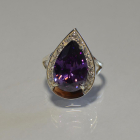 Срібна каблучка з пластинами із золота