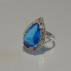 Срібна каблучка з пластинами із золота