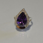 Срібна каблучка з пластинами із золота