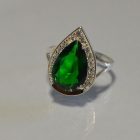 Срібна каблучка з пластинами із золота