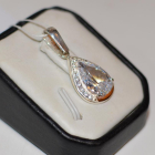 Серебряная подвеска с золотыми пластинами