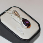 Серебряная подвеска с золотыми пластинами