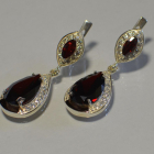 Срібні сережки з накладками з золота