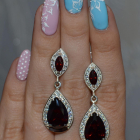 Срібні сережки з накладками з золота