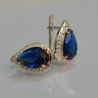 Срібні сережки з золотими пластинами