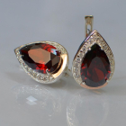 Срібні сережки з золотими пластинами