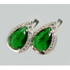 Срібні сережки з золотими пластинами