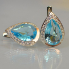 Срібні сережки з золотими пластинами