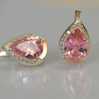 Срібні сережки з золотими пластинами