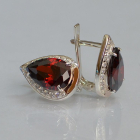 Срібні сережки з золотими пластинами