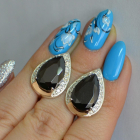 Срібні сережки з золотими пластинами