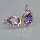 Срібні сережки з золотими пластинами