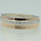 Срібна каблучка з золотими накладками