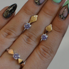 Срібний набір з пластинами із золота