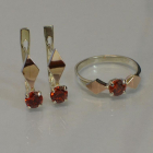 Срібний набір з пластинами із золота