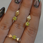 Срібний набір з пластинами із золота