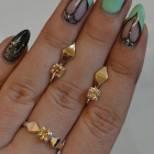 Срібний набір з пластинами із золота