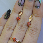 Срібний набір з пластинами із золота