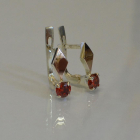 Серебряные серьги с золотыми пластинами