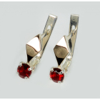 Серебряные серьги с золотыми пластинами