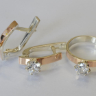 Срібний комплект з золотими напайками