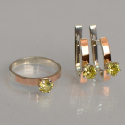 Срібний комплект з золотими напайками