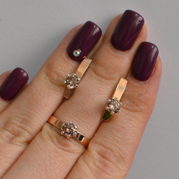 Срібний комплект з золотими напайками