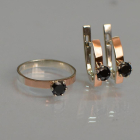 Срібний комплект з золотими напайками