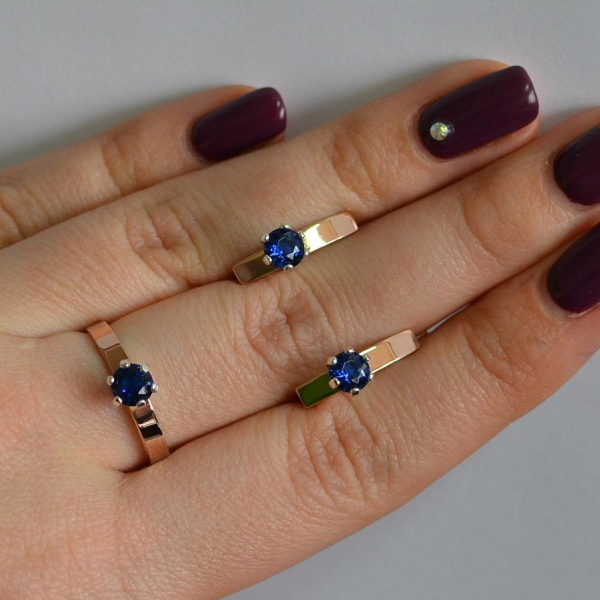 Срібний комплект з золотими напайками