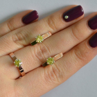 Срібний комплект з золотими напайками