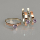 Срібний комплект з золотими напайками