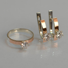 Срібний комплект з золотими напайками