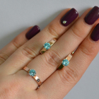 Срібний комплект з золотими напайками