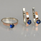 Срібний комплект з золотими напайками