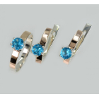 Срібний комплект з золотими напайками