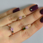 Срібний комплект з золотими напайками