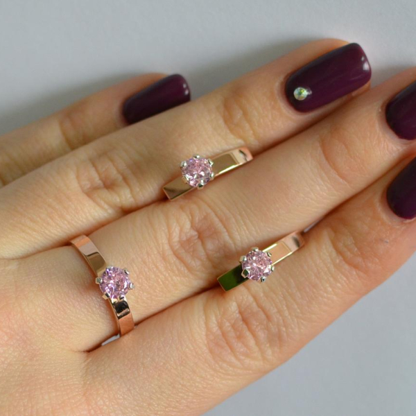 Срібний комплект з золотими напайками