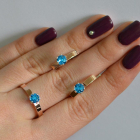 Срібний комплект з золотими напайками