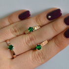 Срібний комплект з золотими напайками