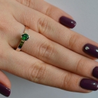 Срібна каблучка з золотими напайками