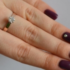 Срібна каблучка з золотими напайками