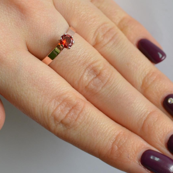 Срібна каблучка з золотими напайками