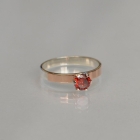 Срібна каблучка з золотими напайками