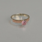 Срібна каблучка з золотими напайками