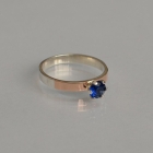 Срібна каблучка з золотими напайками