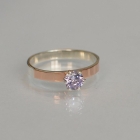 Срібна каблучка з золотими напайками